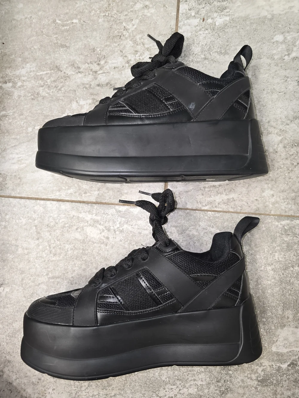 ASOS Black Women's Platform Lace-Up Sneakers